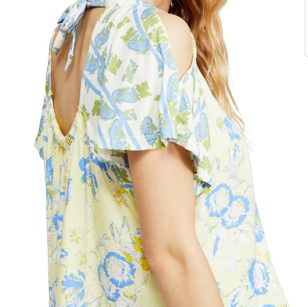 FREE PEOPLE BAJA BABE FLORAL PRINT BLOUSE - Picture 3 of 6